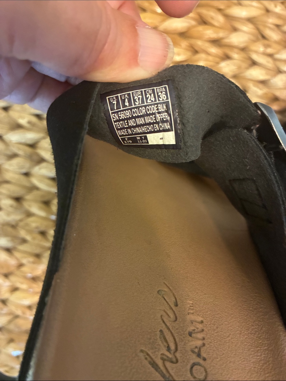 Skechers Black Double Buckle Luxe Foam Slide Sandals - Picture 7 of 7